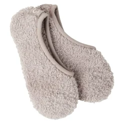 Socks*World's Softest Women's , Cozy Footsie Grippers Sock Taupe